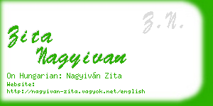 zita nagyivan business card